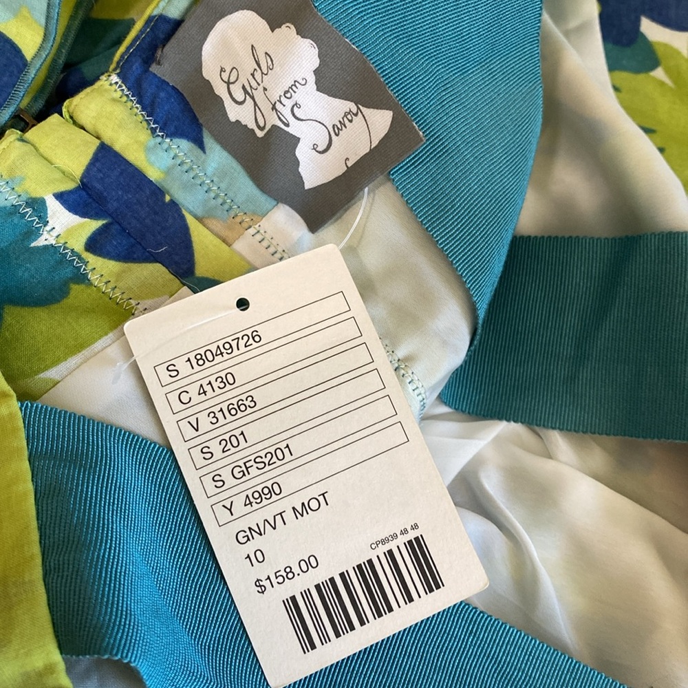 Girls from Savoy | Poplin printed midi dress - Picture 5 of 5